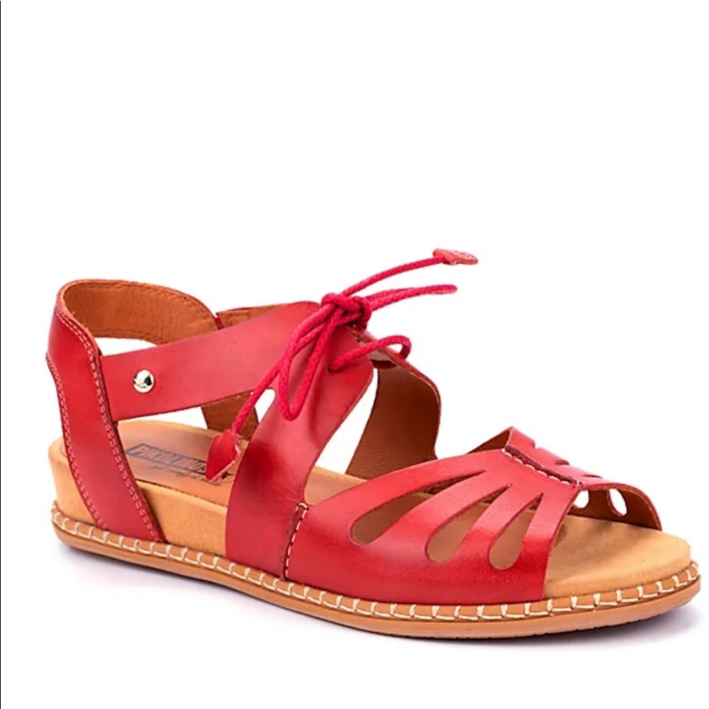PIKOLINOS Red Leather Sandals